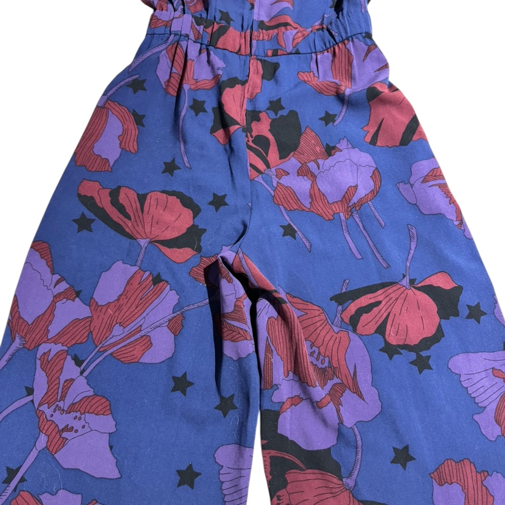 Modcloth Blue and Purple Floral Wide-Leg Jumpsuit - Picture 5 of 7